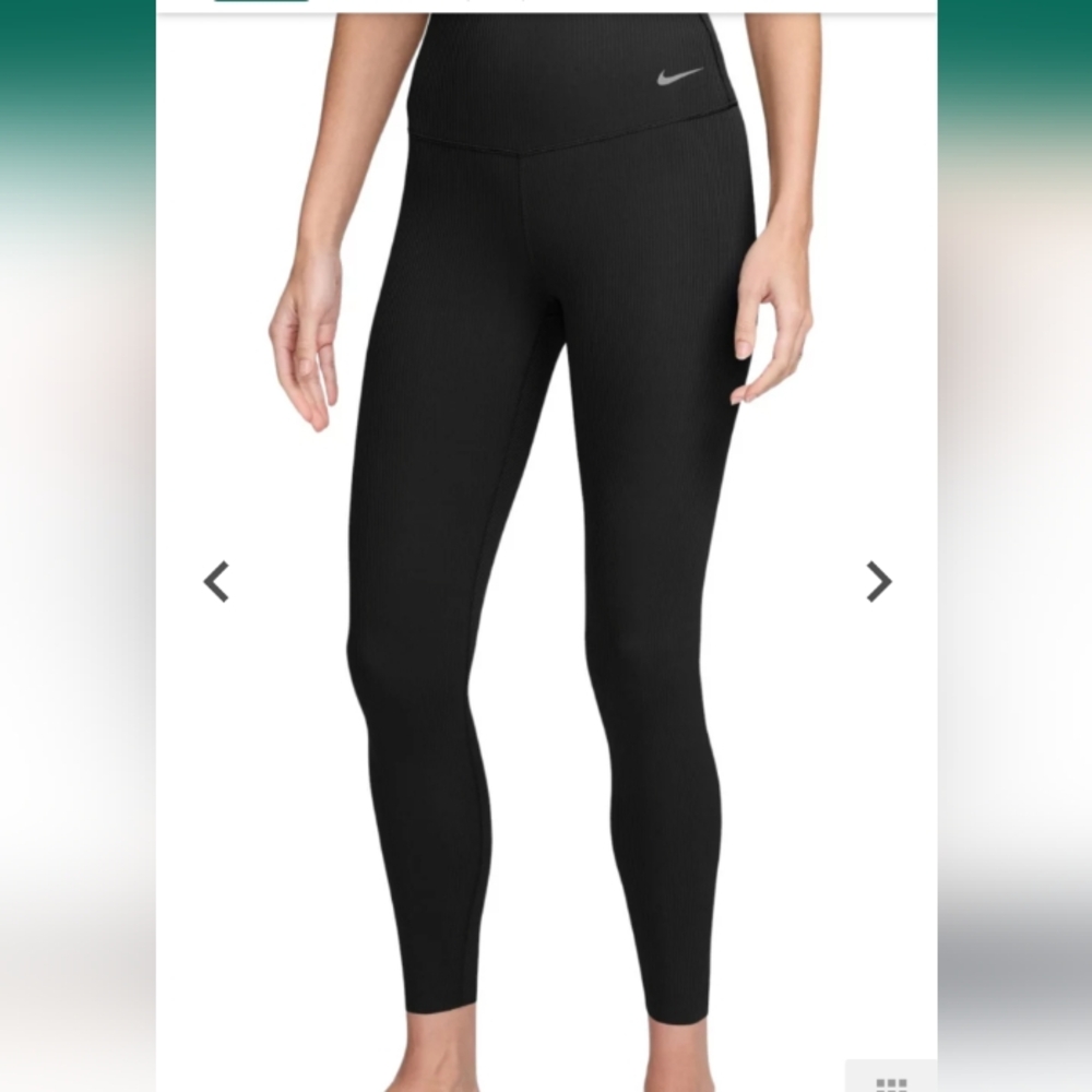 Nike Women's Zenvy Rib Gentle-Support High-Waisted 7/8 Leggings